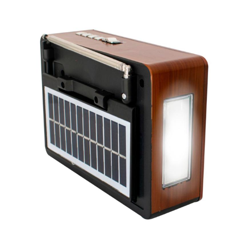 Radio Retro Multifunción con Linterna y Panel Solar